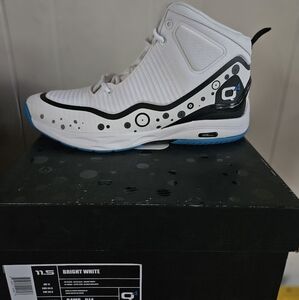 Men's White and Black High-Top Sneakers